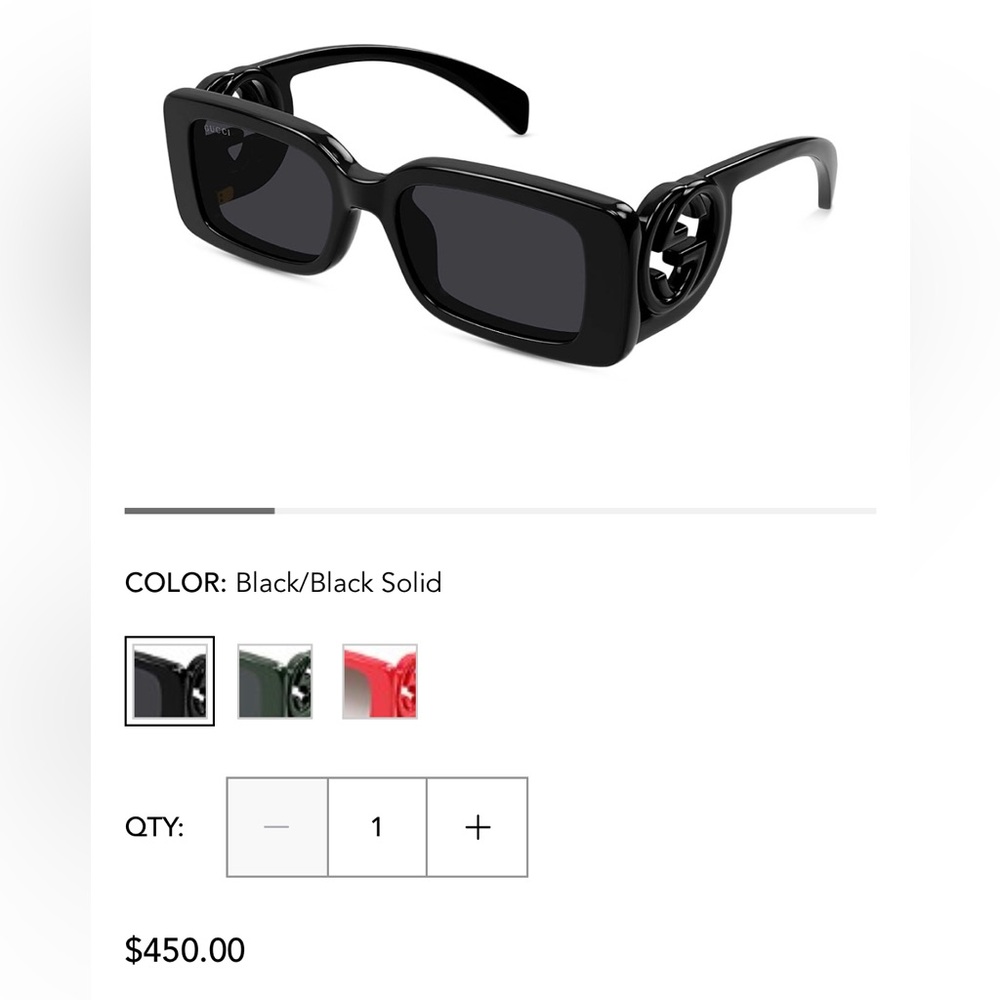 Gucci Kering 54mm Rectangular Sunglasses - image 5